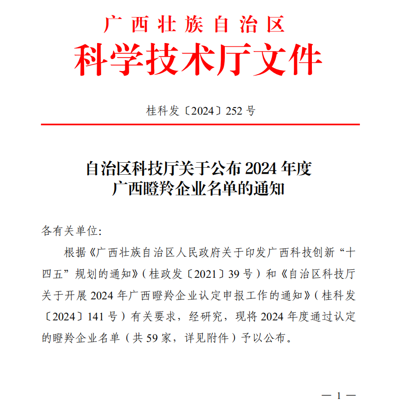 創(chuàng)新高地，瞪羚飛躍！皇氏集團旗下兩家企業(yè)獲“廣西瞪羚企業(yè)”認定！